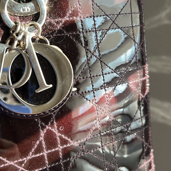 Lady Dior Patent Leather Cannage Large with Strap - Picture 2 of 12